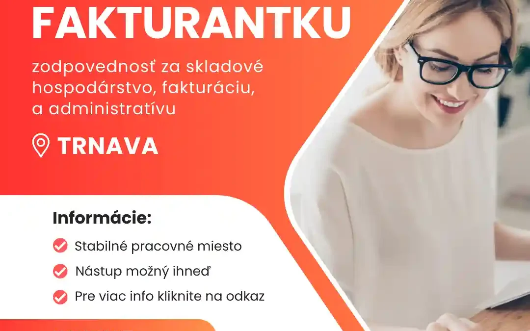 Hľadáme skladovú fakturantku